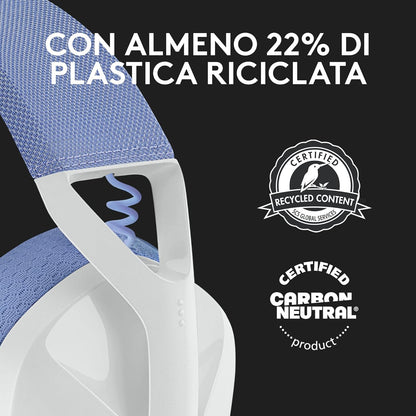 Logitech G G435 LIGHTSPEED Cuffie Gaming Wireless Bluetooth Bianco