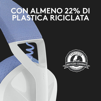 Logitech G G435 LIGHTSPEED Cuffie Gaming Wireless Bluetooth Bianco