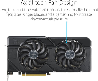 ASUS Dual Radeon™ RX 7800 XT OC Edition 16GB GDDR6 (, PCIe 4.0, 1x HDMI 2.1, 3x DisplayPort 2.1