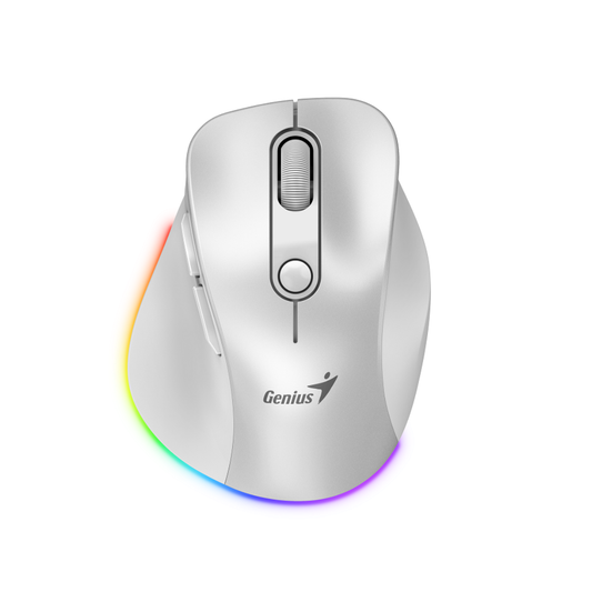 GENIUS MOUSE WIR. ERGO 9000S PRO MINI RGB BT DUO WIRELESS (BT +2.4Ghz) PEAR