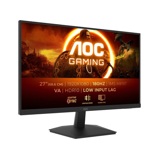Monitor AOC Gaming 27G15N Full HD da 27 pollici, 180 Hz, VA veloce, 1 ms, HDR10