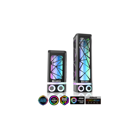 RAIJINTEK SERBATOI  ANTILA PURE R240B BLK 5V ARGB H263mm 700ml G1/4''