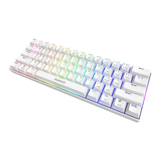 GAMDIAS TASTIERA HERMES E3 US WHITE MECCANICA RGB + 19 EFFETTI LUCI