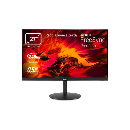 Monitor Gaming 27" Acer Nitro XV272UW2 Display WQHD IPS 240 Hz, 0,5 ms, FreeSync Premium