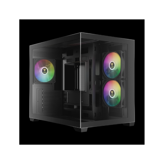 GAMDIAS CASE MICRO TOWER AURA GC10M ARGB 2*TG 3x120mm ARGB FILTRO MAGNETICO