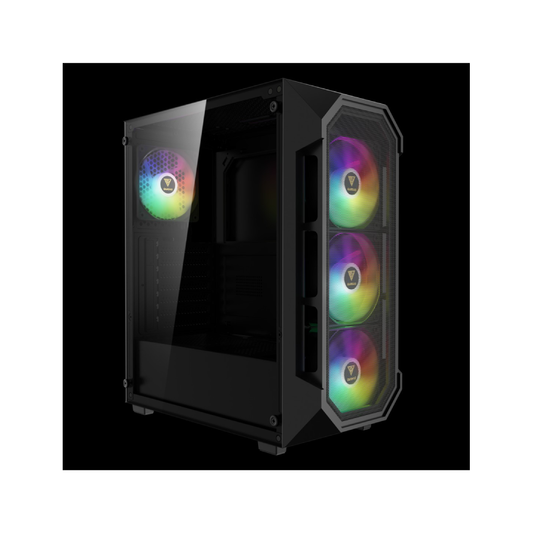 GAMDIAS CASE MID TOWER AURA GC1 ELITE NERO 4*120mm ARGB FAN TG MESH
