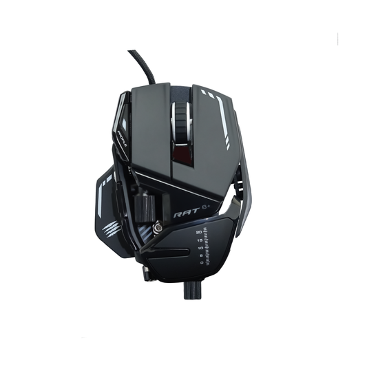 MAD CATZ GAMING MOUSE R.A.T. 8+ BLACK OTTICO ALLUMINIO +16K DPI 11xPUL PRG