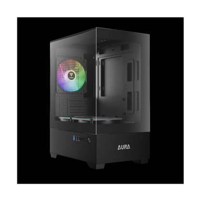 GAMDIAS CASE MID TOWER AURA GC9M ARGB 2xTG 3x120mm ARGB FILTRO MAGNETICO