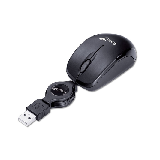 GENIUS MOUSE USB MICRO TRAVELER V2 FILO RETRATTILE BLACK