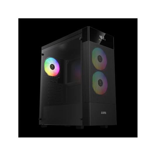 GAMDIAS CASE MID TOWER AURA GC5 ELITE ARGB TG 3x120mm ARGB MESH DIGITAL DIS
