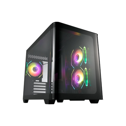 FSP CASE M.TOWER S380 BA PANELLO LATERALE CURVO 3xARGB FANS  2xUSB3 Type C