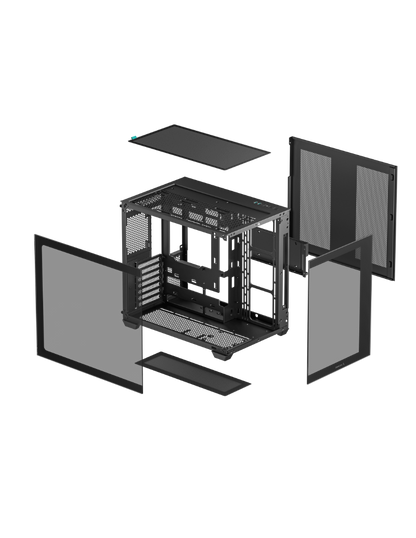 DEEPCOOL CASE MID TOWER CG530 TG R-CG530-BKNDA0-G-1 (senza ventole)