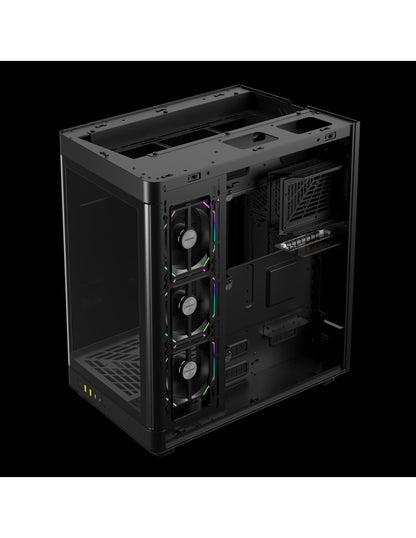 GAMDIAS CASE FULL TOWER NESO P1 PRO B 2*TG 3xAEOLUS P2 DISPLAY (ORIZ&VERT)