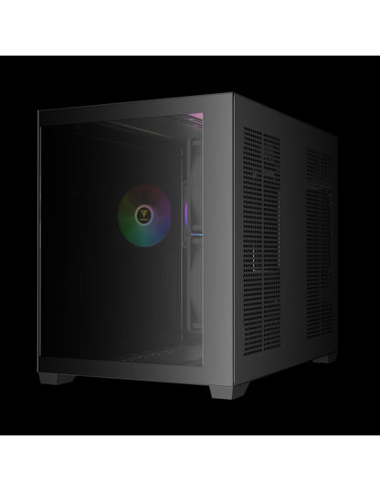 GAMDIAS CASE MICRO TOWER AURA GC10M ARGB 2*TG 3x120mm ARGB FILTRO MAGNETICO