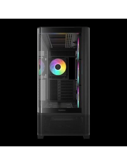 GAMDIAS CASE MID TOWER ATLAS P2 CG 2xTG 4x120mm ARGB+HUB DISPLAY