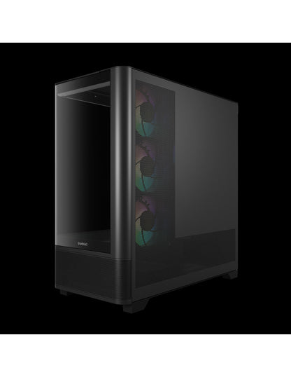 GAMDIAS CASE MID TOWER ATLAS P2 CG 2xTG 4x120mm ARGB+HUB DISPLAY