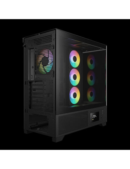 GAMDIAS CASE MID TOWER ATLAS P2 CG 2xTG 4x120mm ARGB+HUB DISPLAY