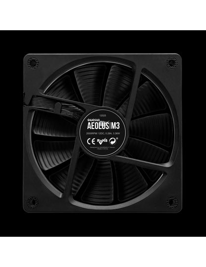 GAMDIAS VENTOLA CASE KIT AEOLUS M3-1204R 4x ARGB PWM FAN 120mm CENTRALINA+T