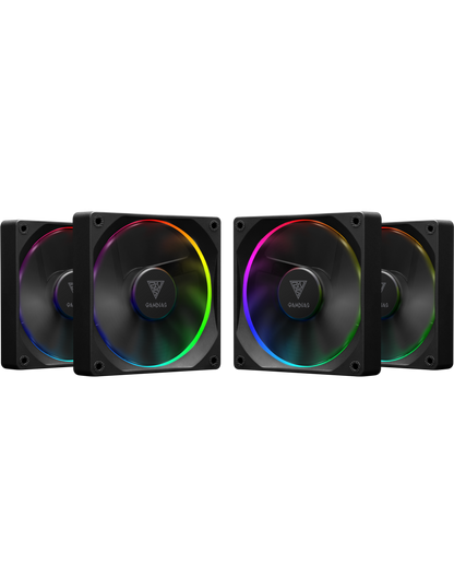 GAMDIAS VENTOLA CASE KIT AEOLUS M3-1204R 4x ARGB PWM FAN 120mm CENTRALINA+T