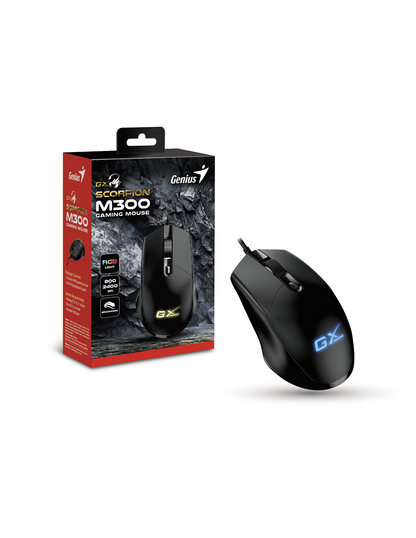 GENIUS MOUSE GAMING USB SCORPION M300 7*RGB 6 BUTTONS 800-2400DPI 1.5m