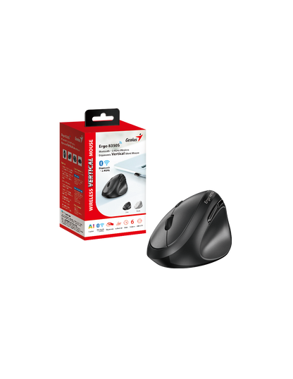 GENIUS MOUSE WIR. ERGO 8350S DUO WIRELESS (BT +2.4Ghz) AI COPILOT ERG DARK
