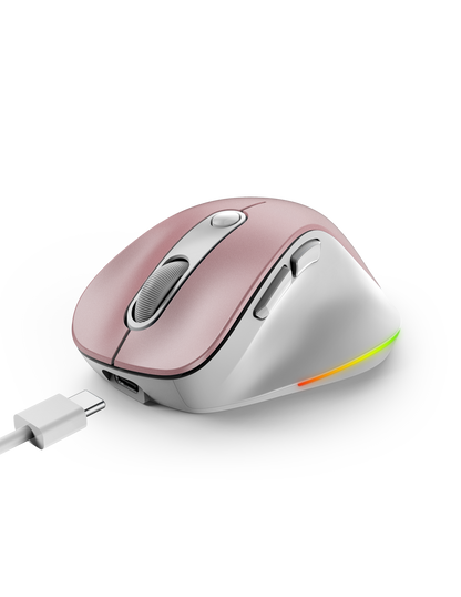 GENIUS MOUSE WIR. ERGO 9000S PRO MINI RGB BT DUO WIRELESS (BT +2.4Ghz) PINK