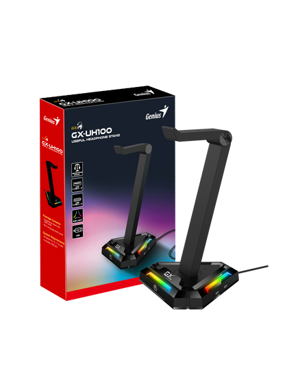 GENIUS PORTA CUFFIA GX-UH100 LED + HUB USB