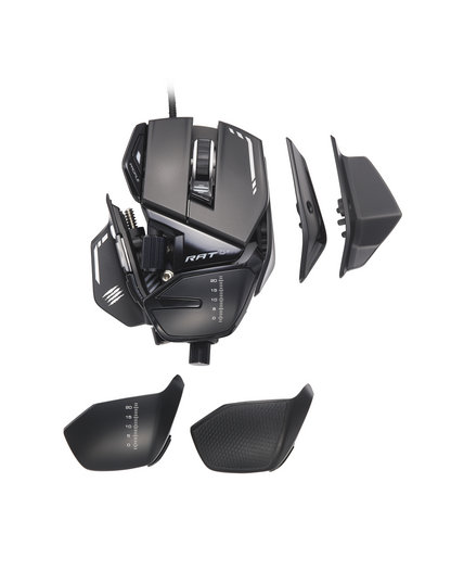 MAD CATZ GAMING MOUSE R.A.T. 8+ BLACK OTTICO ALLUMINIO +16K DPI 11xPUL PRG