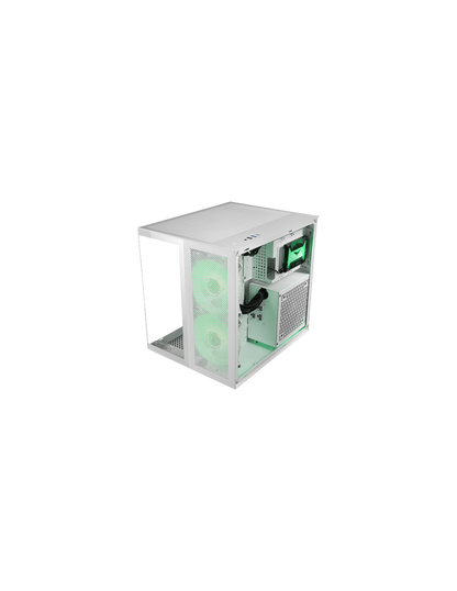 MARSGAMING CASE MC-NOVAM IN ALLUMINIO DUAL-CHAMBER TG 90º WHITE