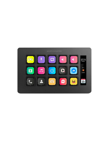 MARSGAMING SLIM STREAM DECK MSD-ONE BLACK CUSTOM KEYS+SOFTWARE