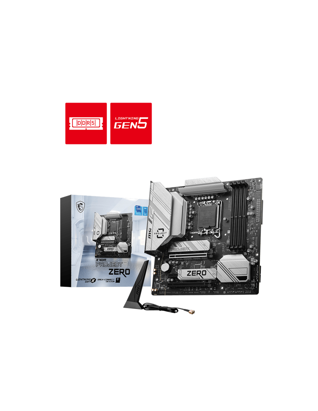 MB MSI B760M PROJECT ZERO Zero gestione cavi S1700